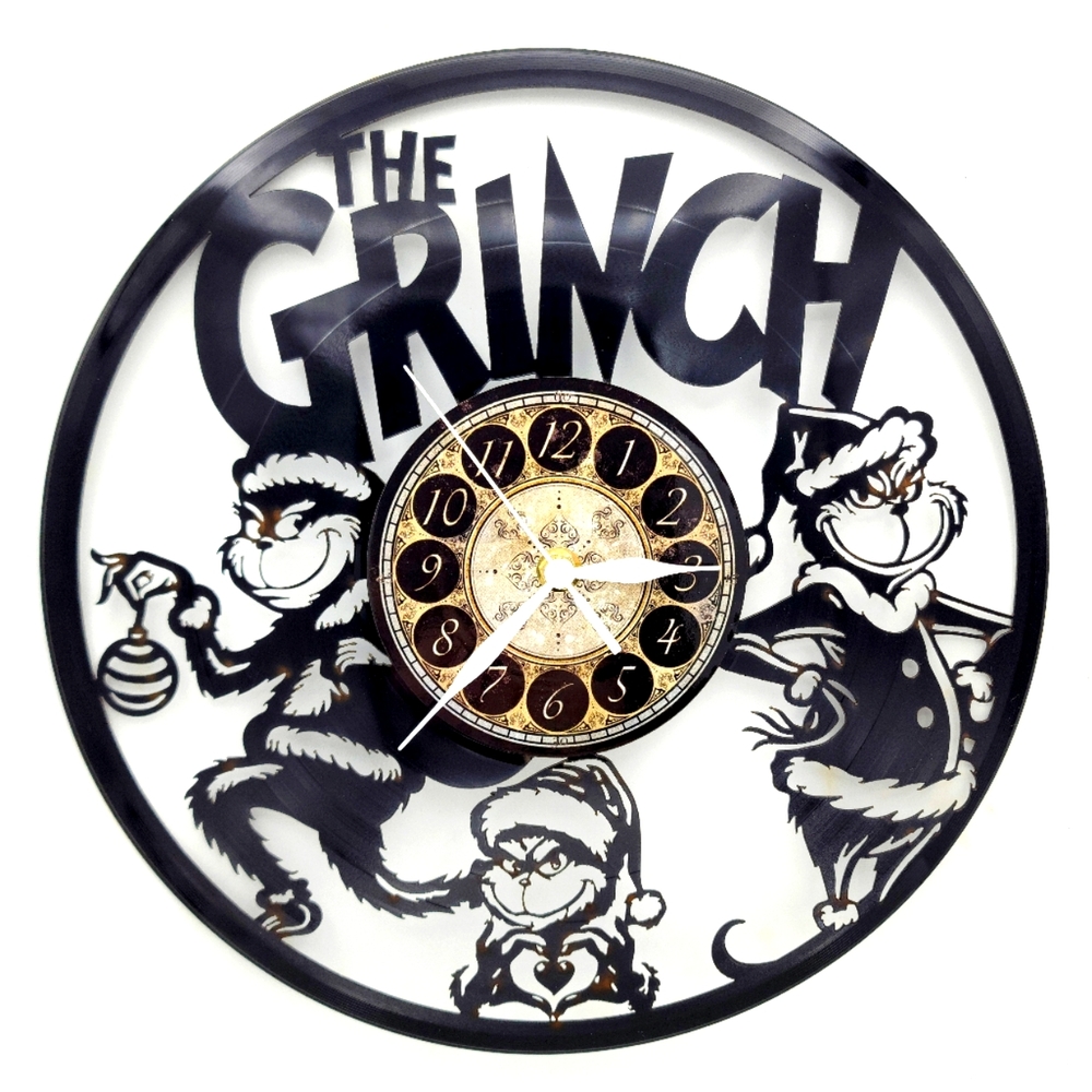 THE GRINCH vinyl record clock